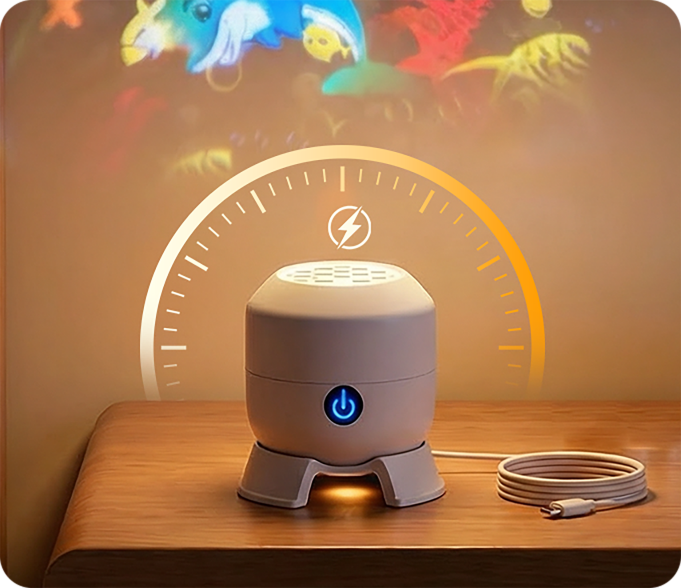 Lampe projecteur LED rotative – Éclairage d'ambiance dynamique