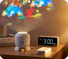 Lampe projecteur LED rotative – Éclairage d'ambiance dynamique