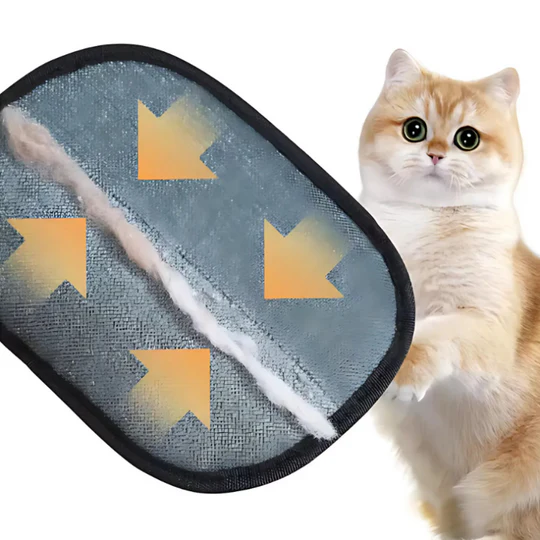 Gant d'épilation statique pour poils d'animaux