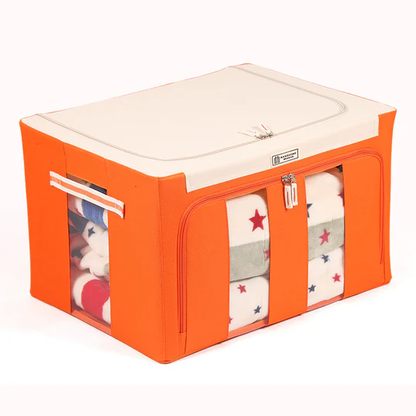 Grande boîte de rangement pour vêtements avec couvercle