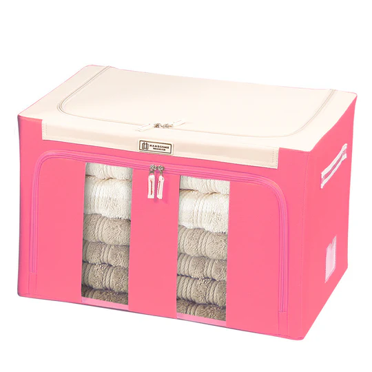 Grande boîte de rangement pour vêtements avec couvercle