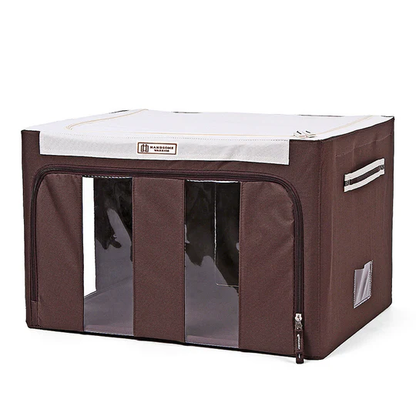 Grande boîte de rangement pour vêtements avec couvercle