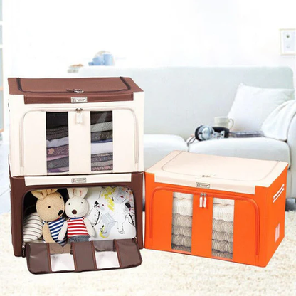 Grande boîte de rangement pour vêtements avec couvercle