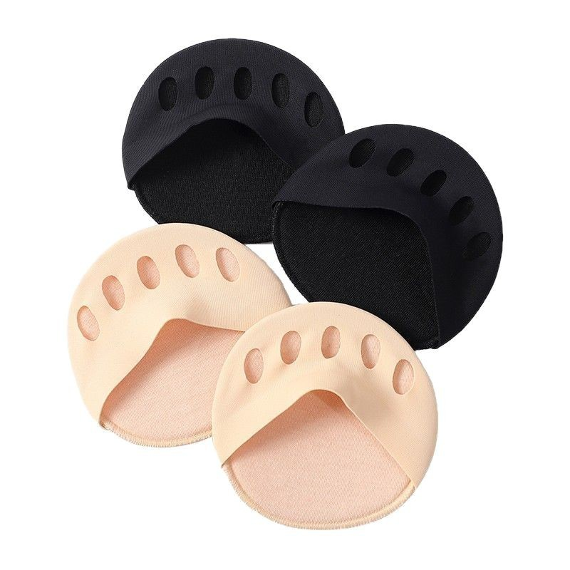 Chaussettes à orteils pour femme (4 paires) – Demi-chaussettes antidérapantes pour escarpins et talons – Respirantes