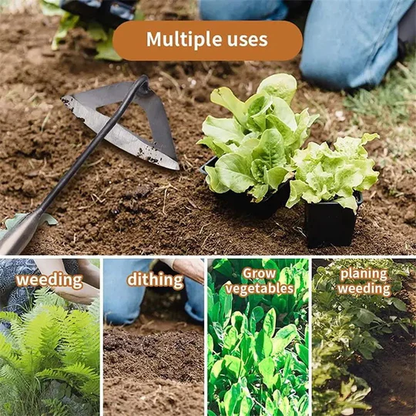 Grattoir à mauvaises herbes manuel pour jardin 1+1 GRATUIT !