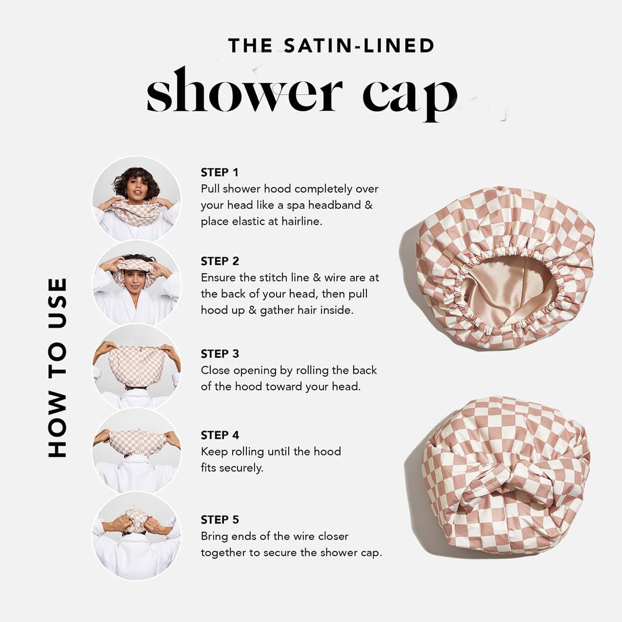 Bonnet de douche pratique