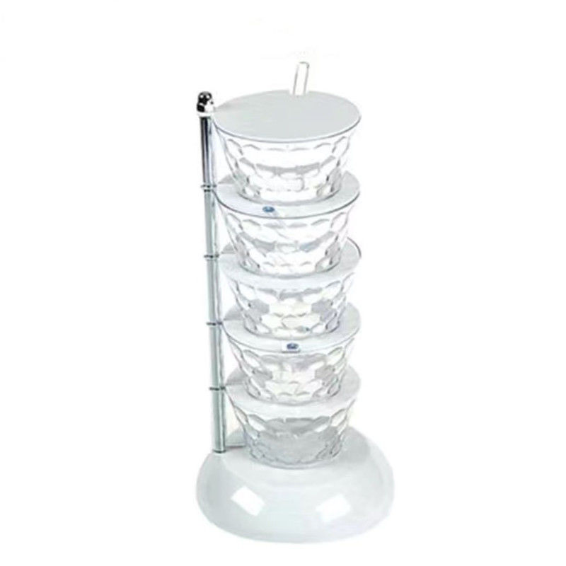 Set de pots à épices rotatif à 360° – Organisateur d'épices compact pour plan de travail – Cuillères incluses