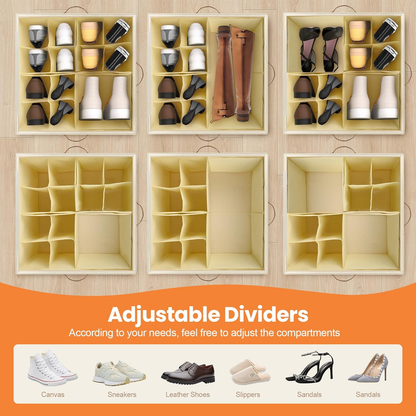 Boîte de rangement pour chaussures en tissu pliable