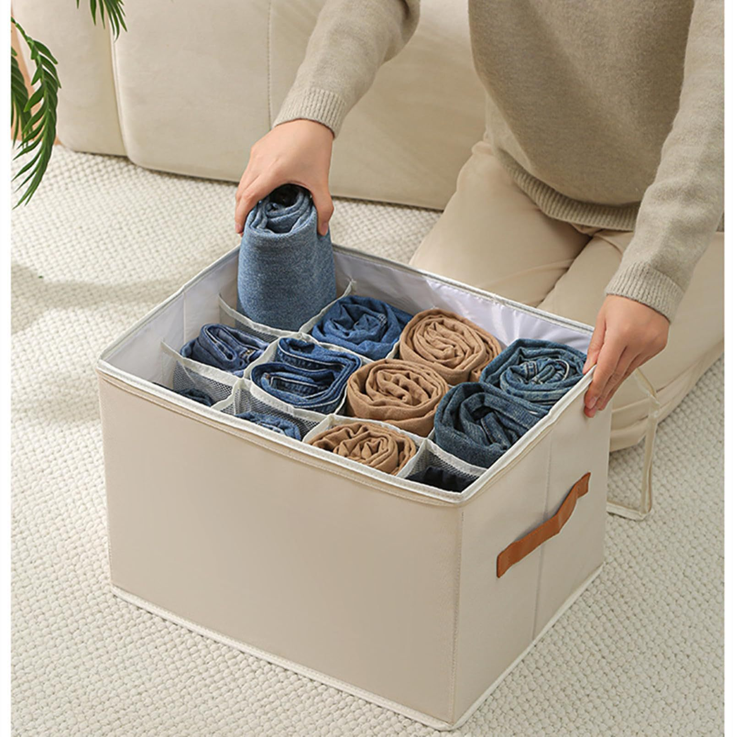 Boîte de rangement pour chaussures en tissu pliable