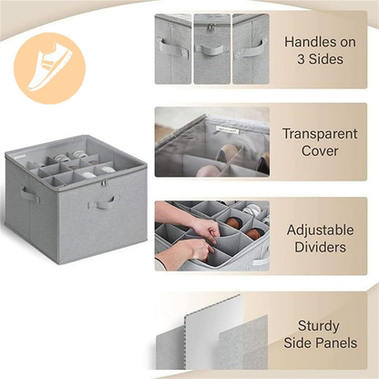 Boîte de rangement pour chaussures en tissu pliable