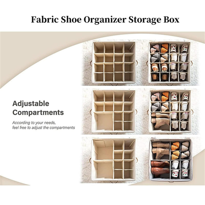 Boîte de rangement pour chaussures en tissu pliable