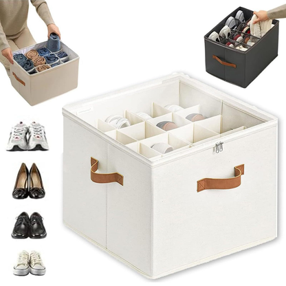 Boîte de rangement pour chaussures en tissu pliable