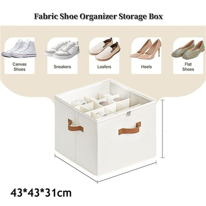 Boîte de rangement pour chaussures en tissu pliable