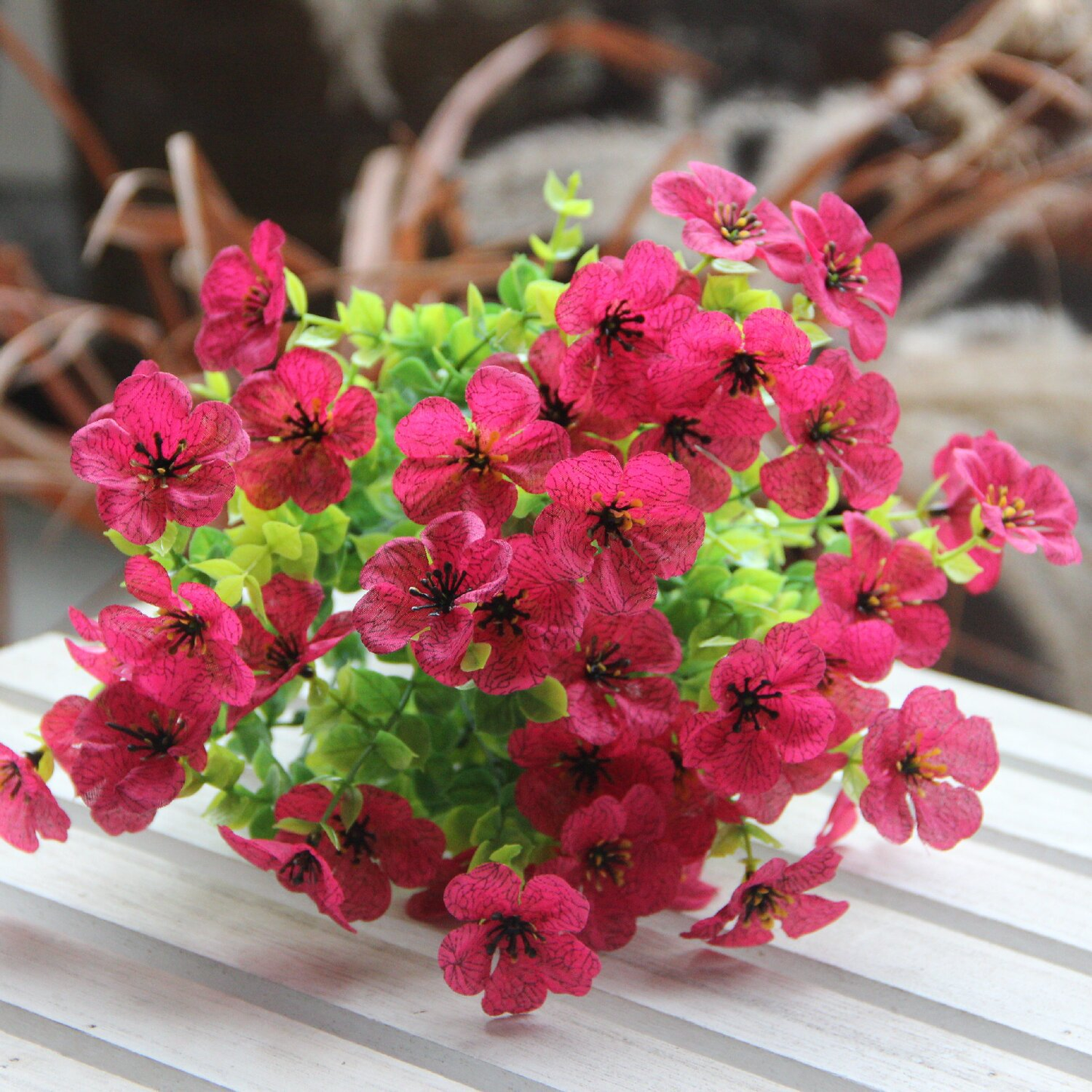 Floraison Éternelle – Fleurs sauvages artificielles qui ne fanent jamais pour l'extérieur（1 lot de 4 pièces）