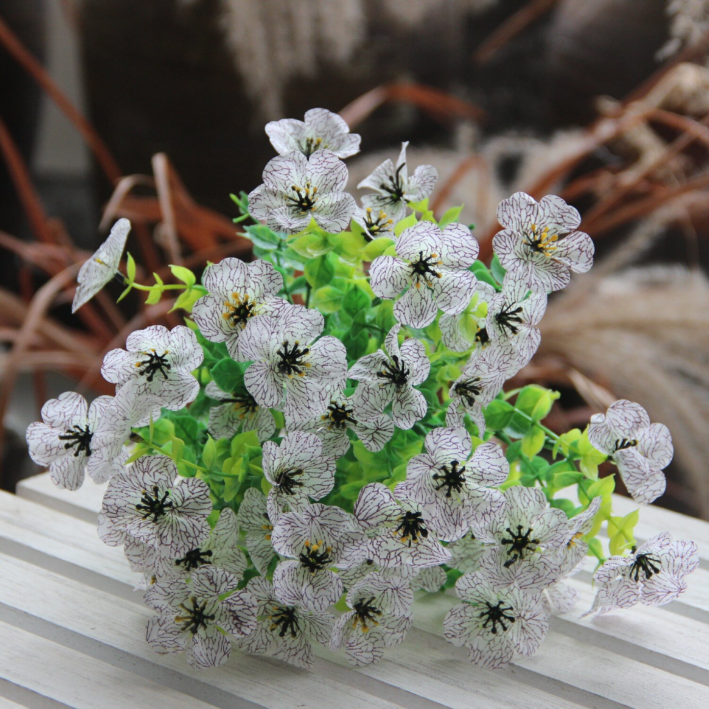 Floraison Éternelle – Fleurs sauvages artificielles qui ne fanent jamais pour l'extérieur（1 lot de 4 pièces）