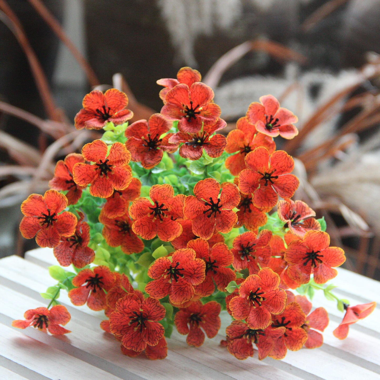 Floraison Éternelle – Fleurs sauvages artificielles qui ne fanent jamais pour l'extérieur（1 lot de 4 pièces）