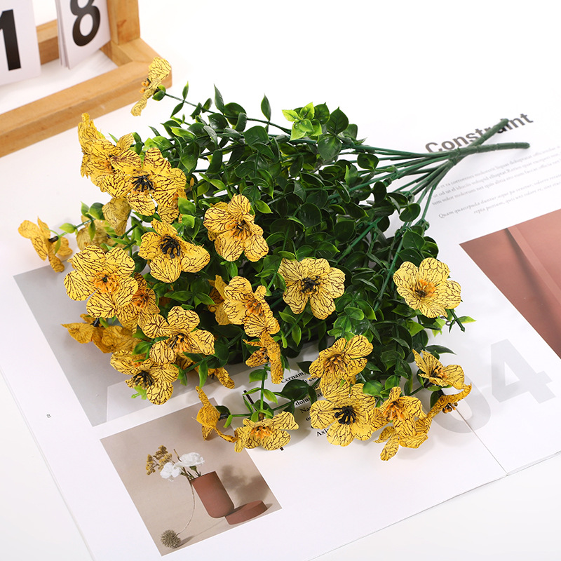 Floraison Éternelle – Fleurs sauvages artificielles qui ne fanent jamais pour l'extérieur（1 lot de 4 pièces）