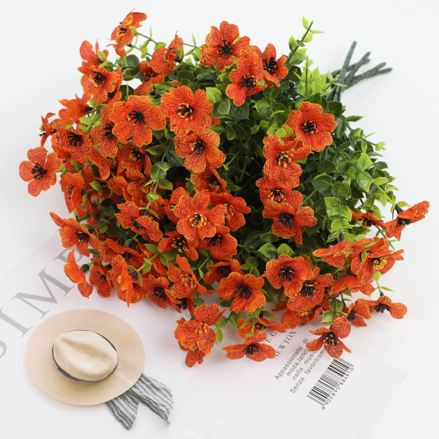 Floraison Éternelle – Fleurs sauvages artificielles qui ne fanent jamais pour l'extérieur（1 lot de 4 pièces）