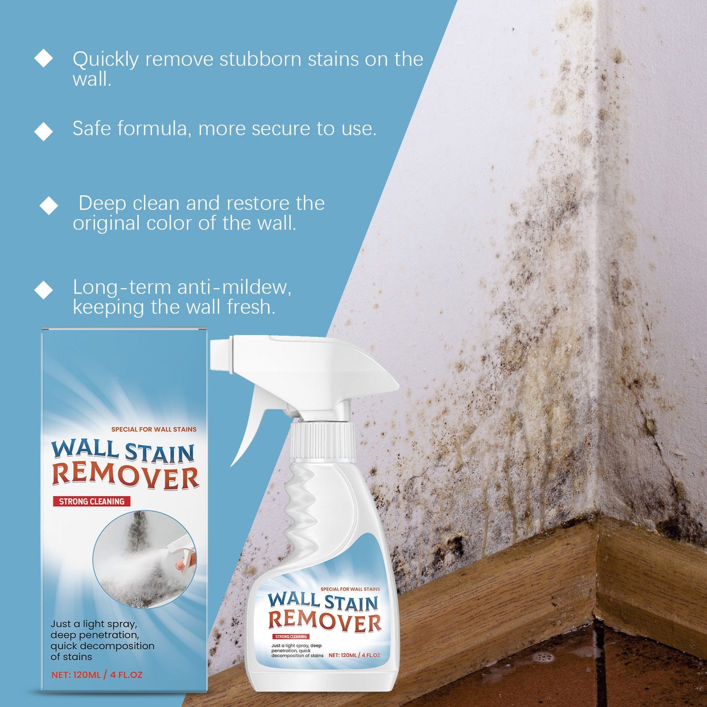 Nettoyant anti-moisissure pour salle de bain et toilettes