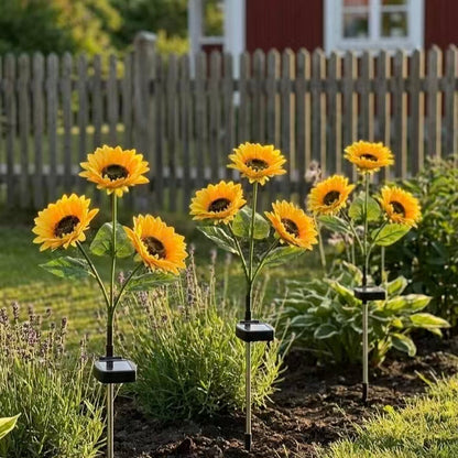🌻 Lampe de jardin solaire tournesol – Ressemble à un vrai tournesol