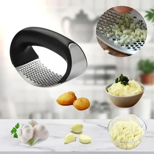 Presse-ail : Presse-ail portable en acier inoxydable