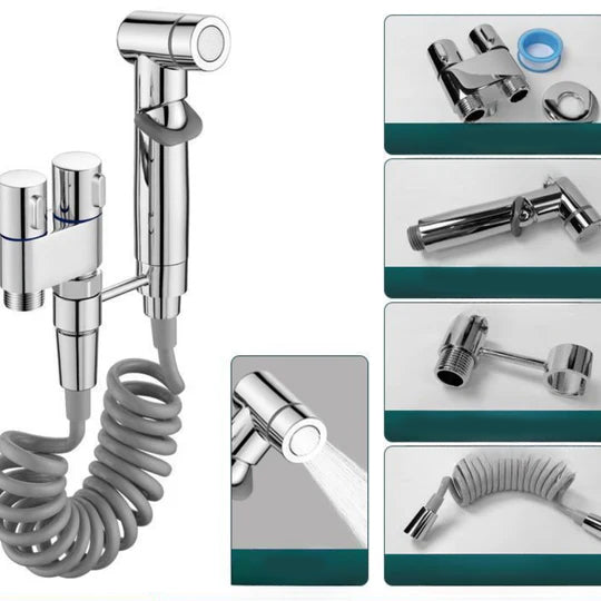 Kit douchette bidet pour WC – Douchette à main hygiénique & pistolet de nettoyage