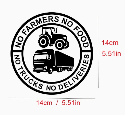 Stickers vinyles "Pas de paysan, pas de nourriture" : 2 achetés, 2 offerts !