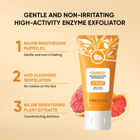 🍊 Offre limitée : 1 ACHETÉ + 1 OFFERT ! Gel exfoliant à l'orange – Élimine en douceur les cellules mortes ✨