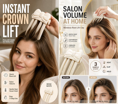 📢📢 50% DE RÉDUCTION !! ⏰ Pince chauffante sans fil pour racines – Volume digne d'un salon, idéal pour cheveux fins et plats