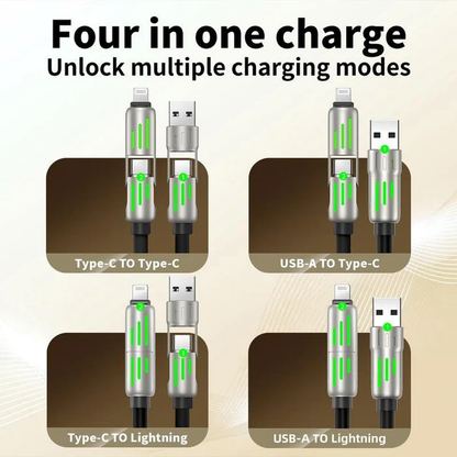 Câble de charge rapide USB 4-en-1