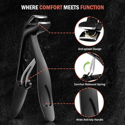 Coupe-ongles en acier inoxydable à large ouverture – Coupe facile et précise des ongles de pieds