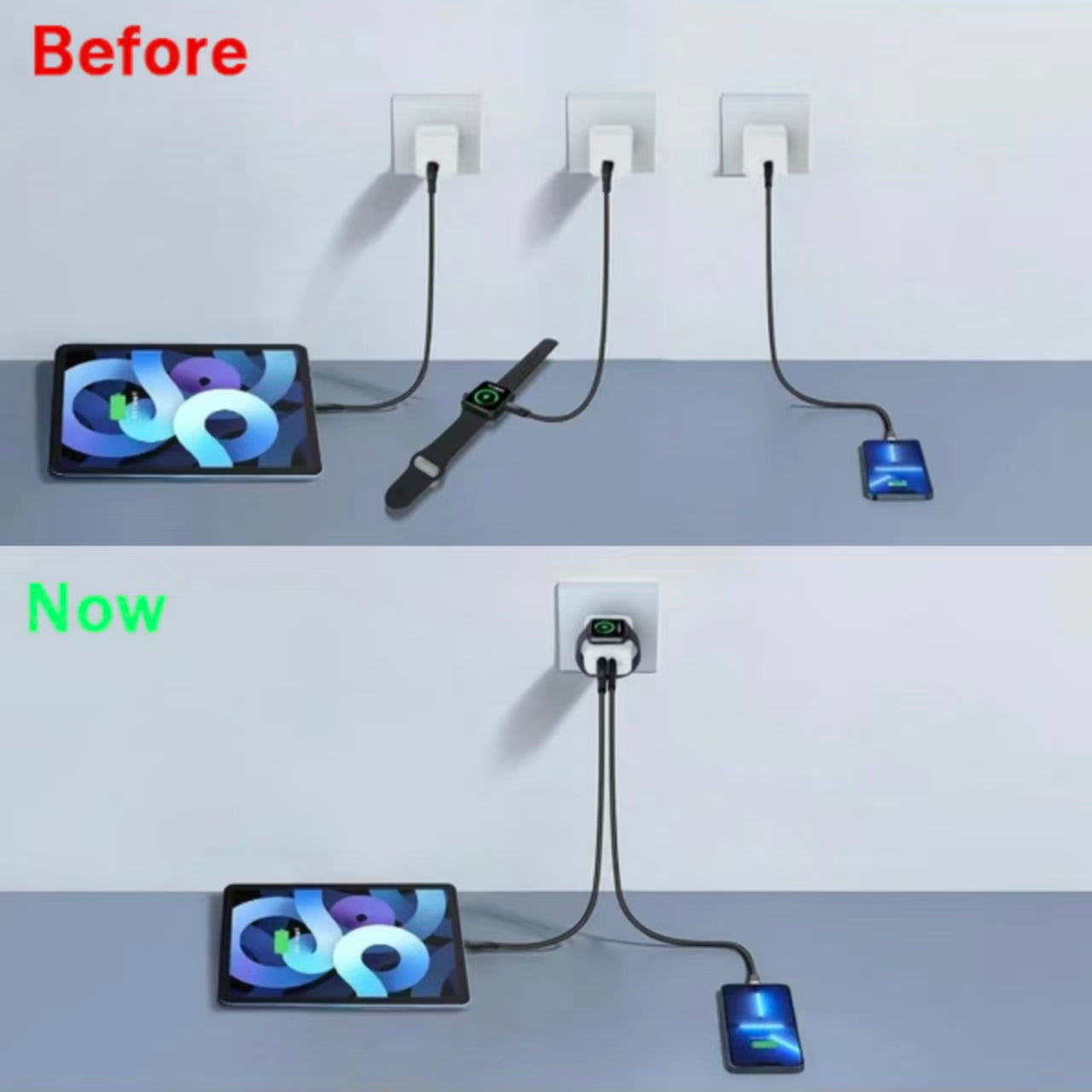 Chargeur mural 3-en-1