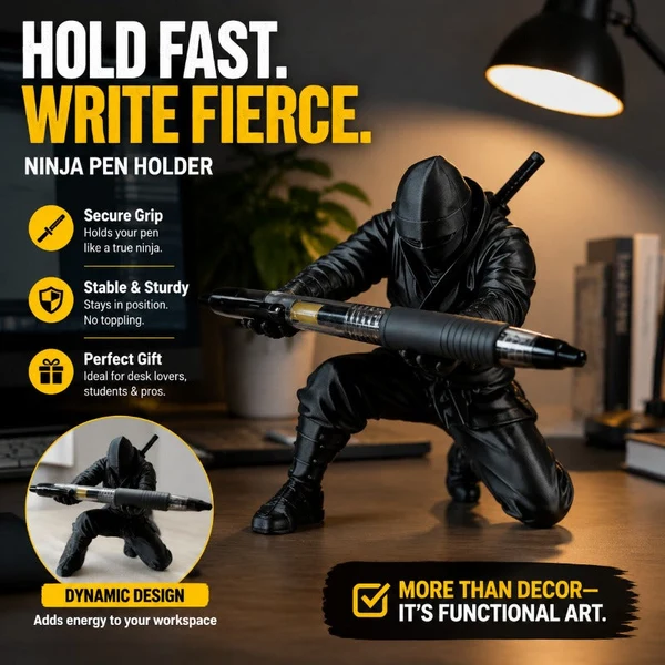 Porte-stylo ninja pour bureau