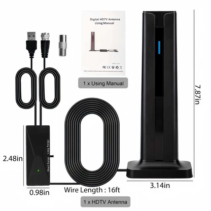 Antenne TV HD intérieure 4K / 1080P