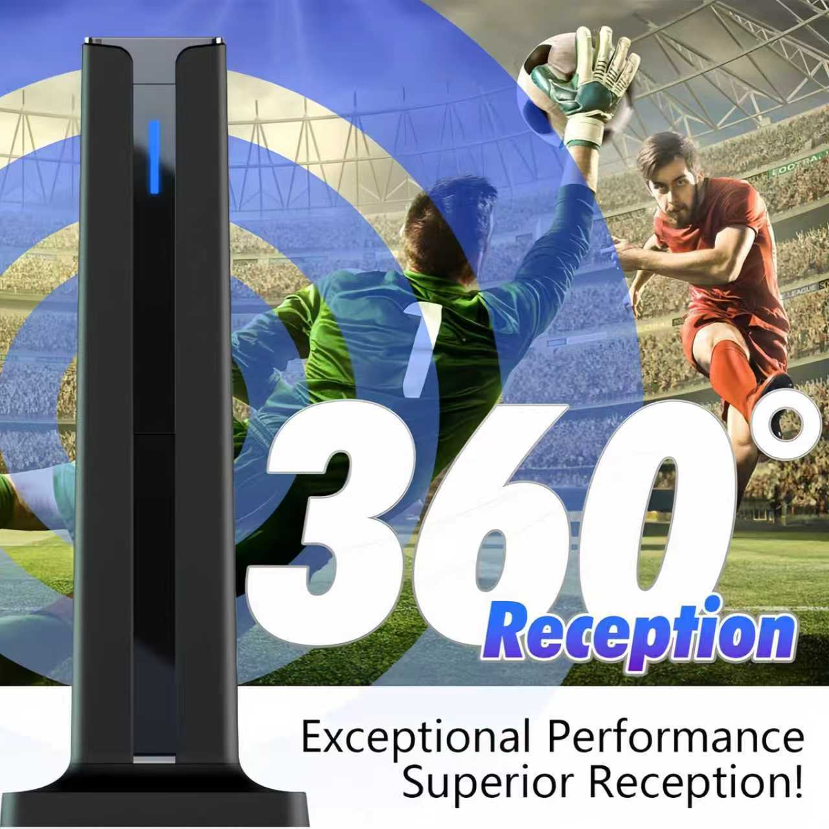 Antenne TV HD intérieure 4K / 1080P