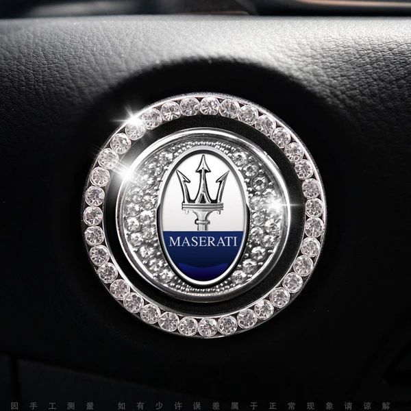 Anneau décoratif scintillant pour bouton de démarrage de voiture