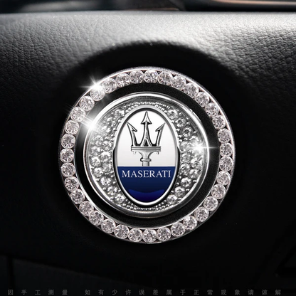 Anneau décoratif scintillant pour bouton de démarrage de voiture