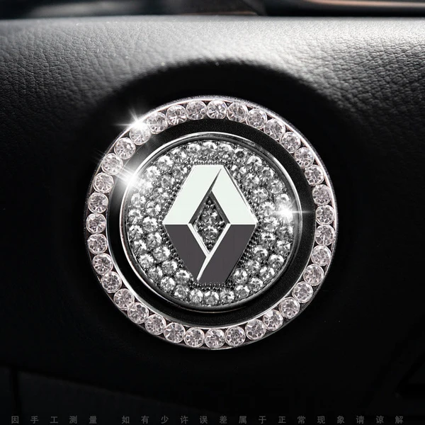 Anneau décoratif scintillant pour bouton de démarrage de voiture
