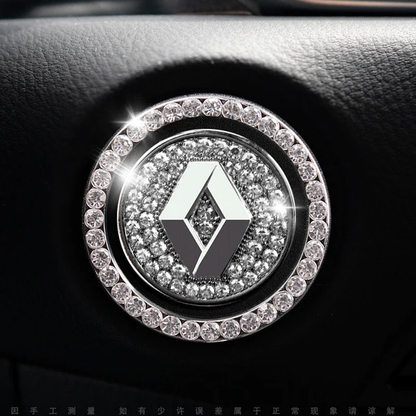 Anneau décoratif scintillant pour bouton de démarrage de voiture