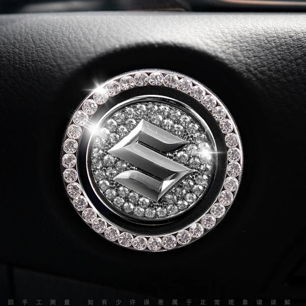 Anneau décoratif scintillant pour bouton de démarrage de voiture
