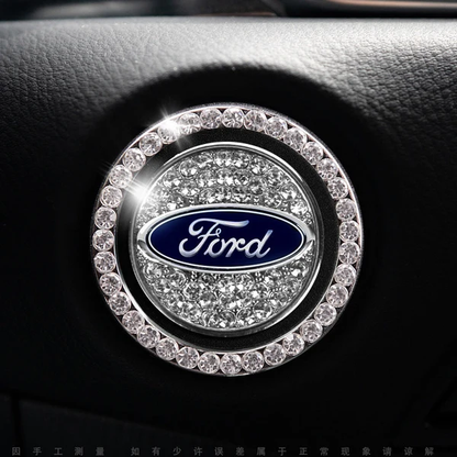 Anneau décoratif scintillant pour bouton de démarrage de voiture