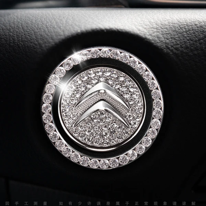 Anneau décoratif scintillant pour bouton de démarrage de voiture