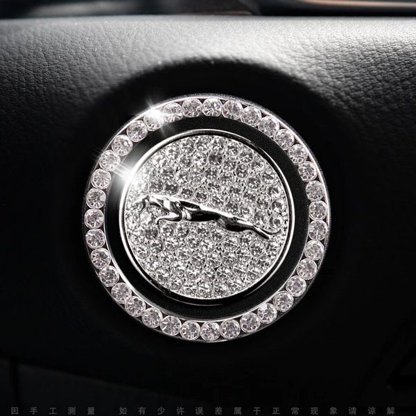 Anneau décoratif scintillant pour bouton de démarrage de voiture