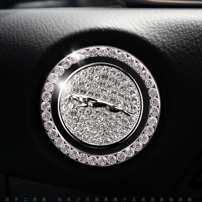 Anneau décoratif scintillant pour bouton de démarrage de voiture
