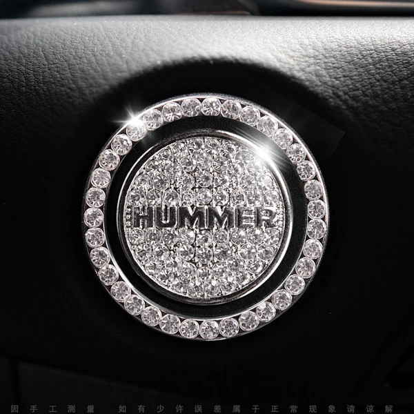 Anneau décoratif scintillant pour bouton de démarrage de voiture