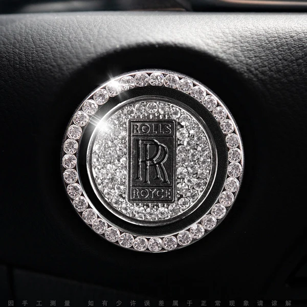 Anneau décoratif scintillant pour bouton de démarrage de voiture