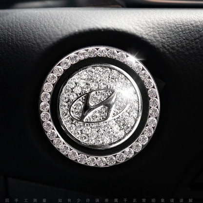 Anneau décoratif scintillant pour bouton de démarrage de voiture