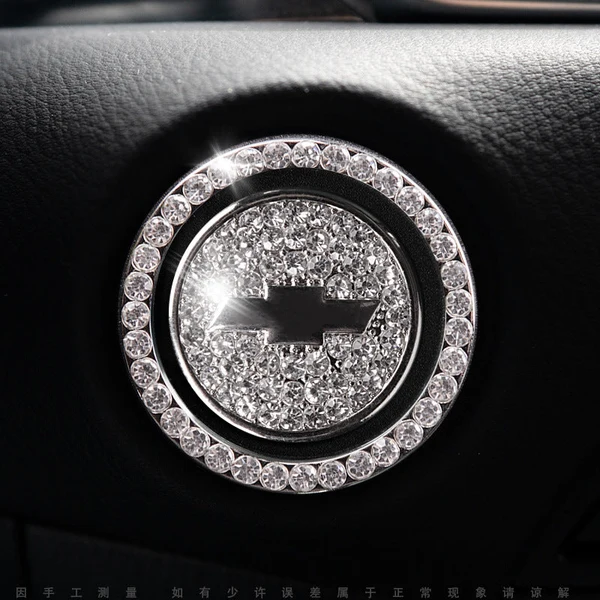 Anneau décoratif scintillant pour bouton de démarrage de voiture