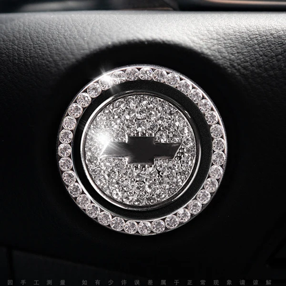 Anneau décoratif scintillant pour bouton de démarrage de voiture