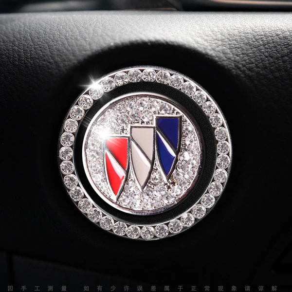 Anneau décoratif scintillant pour bouton de démarrage de voiture